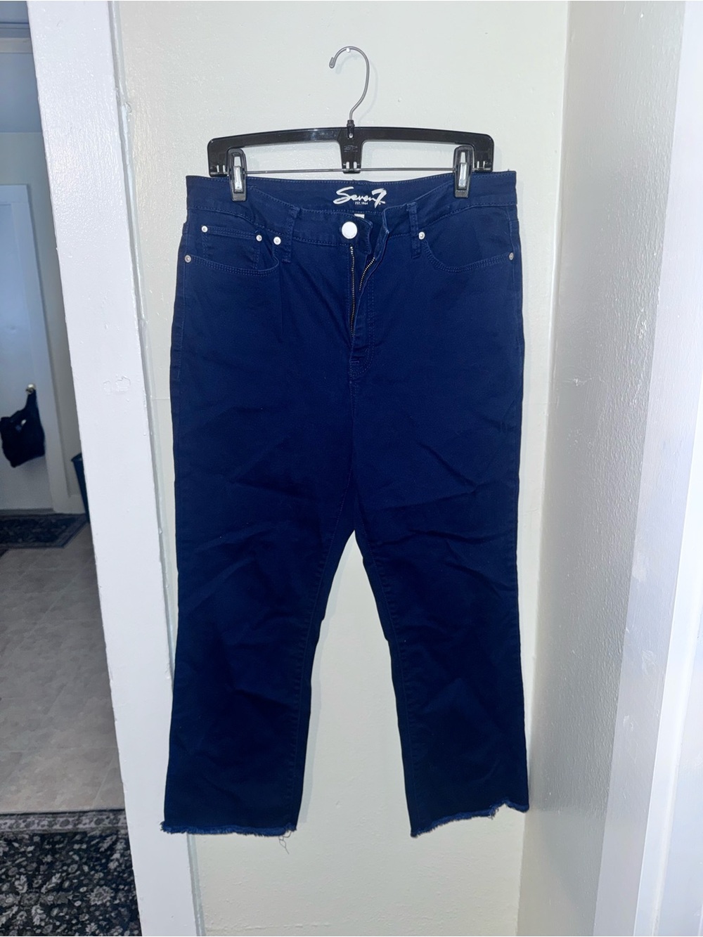 Seven7 Women's Dark Navy Blue Jeans